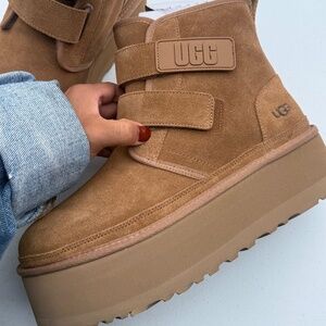 Ugg Neumel Platform Suede Women's Ankle Boots Chestnut 10 Women NWB